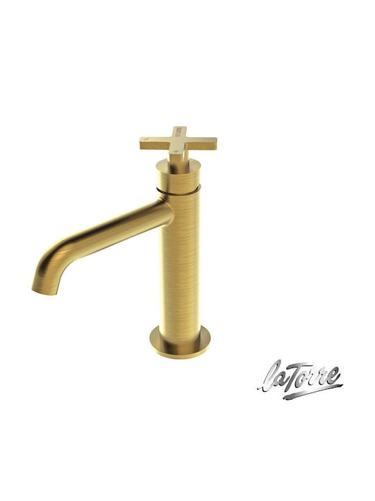 La Torre Mixing Sink Faucet Gold