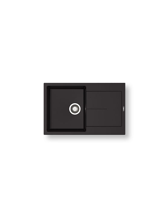 Pyramis Ithaka 1B 1D 070243411 Drop-In Мивка от Синтетичен Гранит Ш79xД50см Желязно сиво