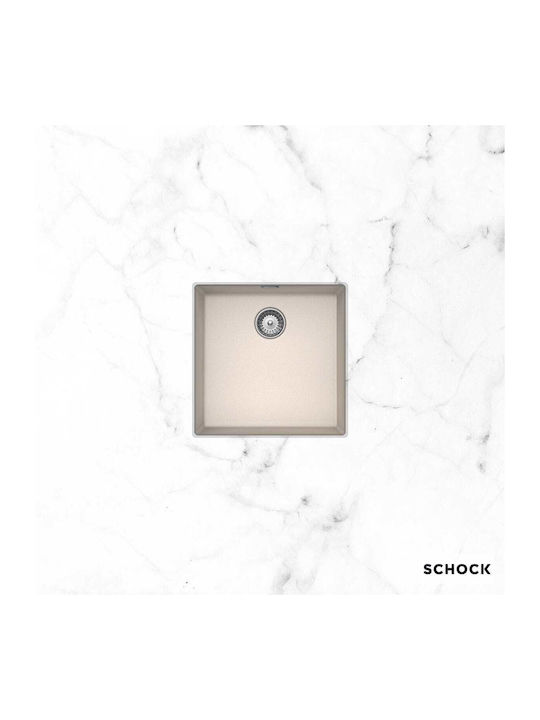 Schock Manhattan Unterbau Küchenspüle aus Flüssigem Granit M45.6xP45.6cm Beige