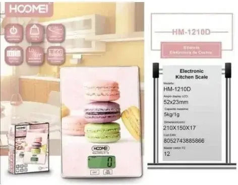 Hoomei Digital Kitchen Scale Up To 5kg Pink