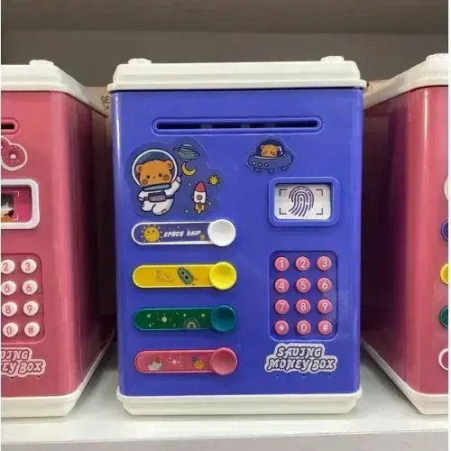 Elektronische Kinderspardose mit Sicherheitscode Lila 778a-2