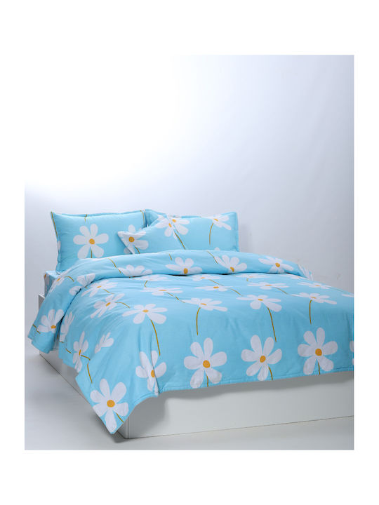 Silk Fashion Duvet Cover Set Cotton Double with 2 Pillowcases & 1 Sheet 215x240 Joy 6