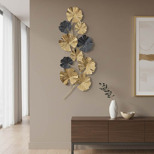 Inart Decorațiune Pentru Perete Patrick Aurie Din Metal 132x5.5x59cm