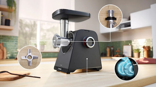 Bosch Μηχανή Άλεσης Κιμά 1900W Μαύρη