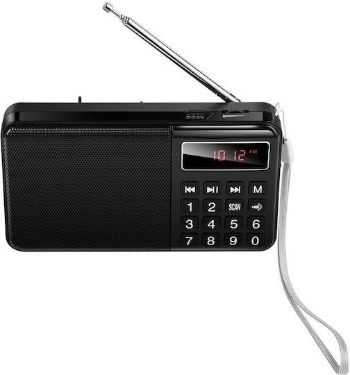 Hoco HI50 Επιτραπέζιο Ραδιόφωνο Μπαταρίας με Bluetooth και USB Μαύρο