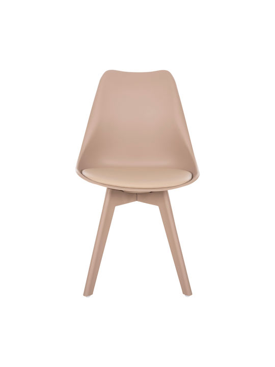 Vegas Kitchen Polypropylene Chair Cappuccino 46x58x82cm