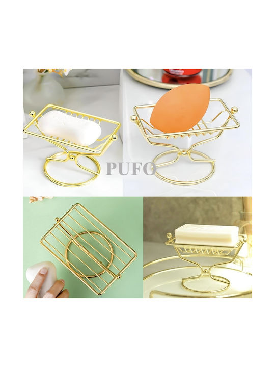 Tabletop Soap Dish Metallic Gold