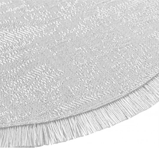 Atmosphera Fabric Placemat Silver 38x38cm