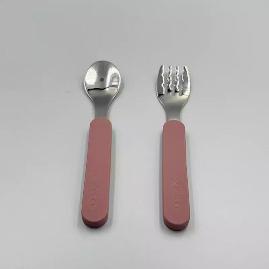 Pandaboo Baby Set with Fork made of Metal 2pcs