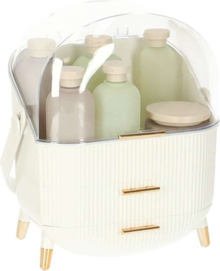 Cosmetics Organizer With 2 White Drawers