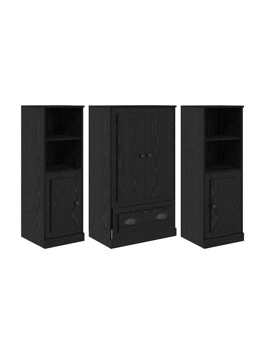Висулка Витрина за хол от ПДЧ със Стъкло Black Beech 35x60x103.5см