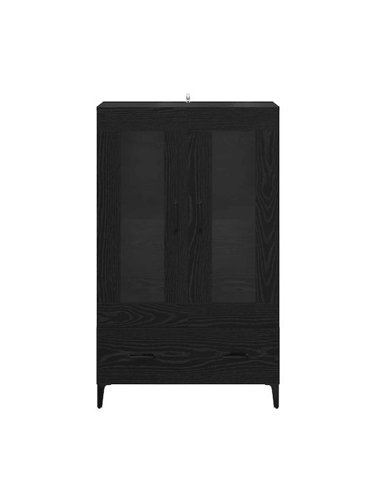 Висулка Витрина за хол от ПДЧ със Стъкло Black Beech 70x31x115см