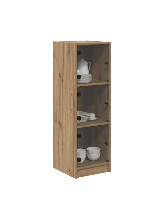 Висулка Витрина за хол от ПДЧ със Стъкло Artisan Oak 35x37x109см