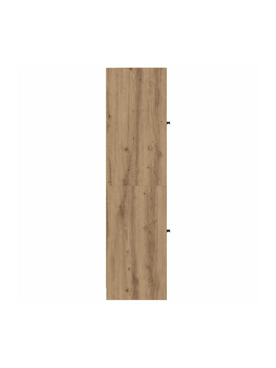 Витрина за дневна от ПДЧ със стъкло Artisan Oak 35x37x142см