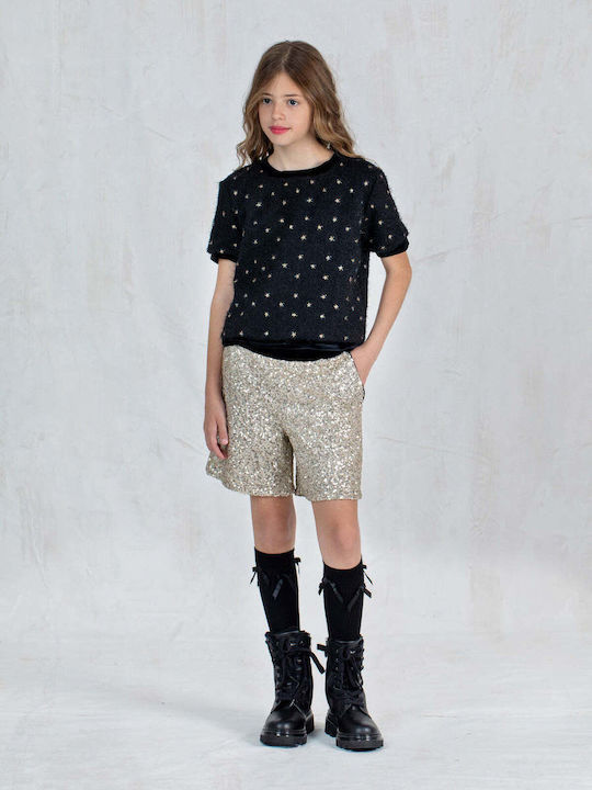 Kids' Shorts/Bermudas Fabric Gold