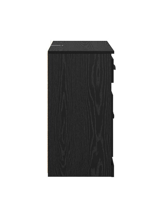 Витрина за дневна от ПДЧ със стъкло Черна Бук 70x35.5x67.5см
