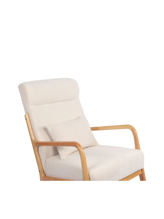 Edeldy Schaukelstuhl Cream 102x66x99cm