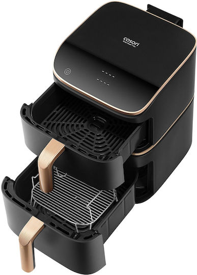 Cosori Turbo Tower Pro Heißluftfritteuse mit Wi-Fi & Doppel-Abnehmbarer Korb 10.8Es Schwarz