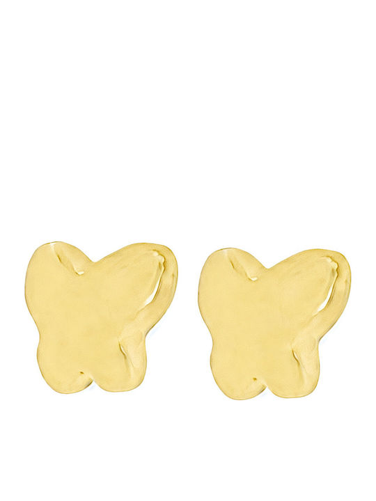 Xryseio Kids Earrings Studs Butterflies from Gold 14K