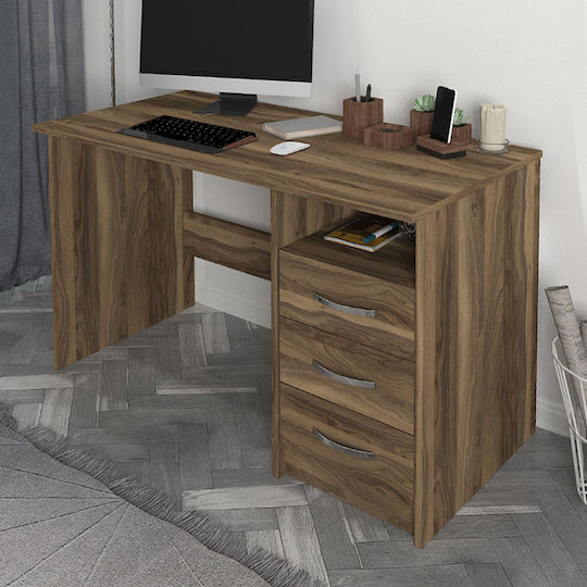 Γραφείο Eldoris Ξύλινο Καρυδί 120x60x75εκ.