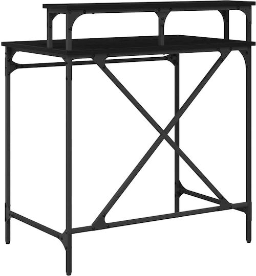 Computer Büro Holz Black Beech mit Metallbeinen 80x50x90cm