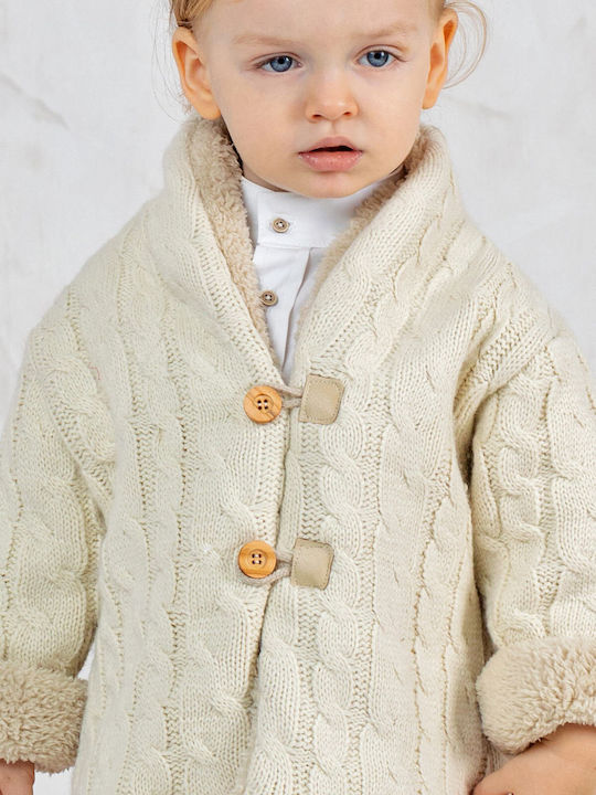 Kids Cardigan Knitted Ecru
