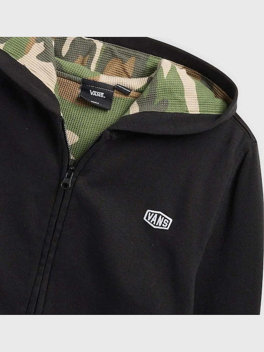 Kids Sweatshirt Cardigan with Hood Black