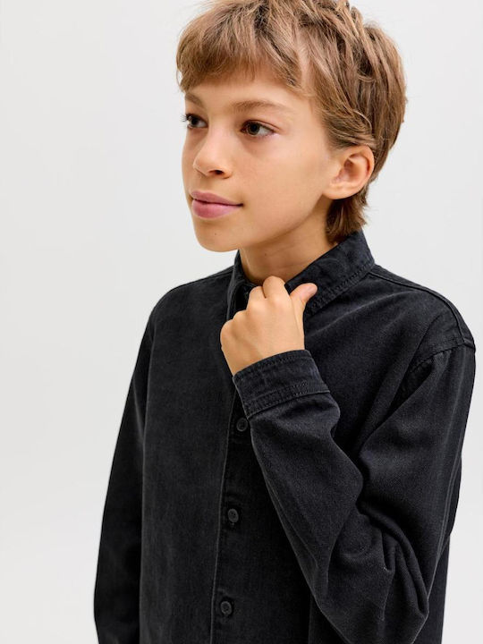 Kids Shirt Long Sleeve Denim Black