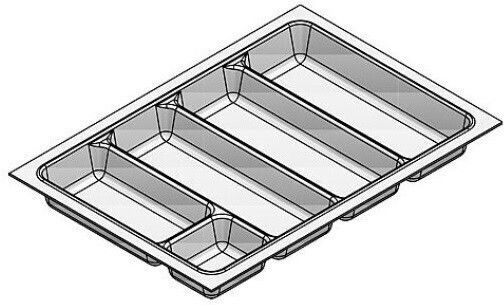Agoform Besteckeinsatz für Schubladen Kunststoff 29x48cm Weiße