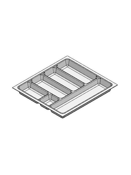 Agoform Tăvi Pentru Tacâmuri De Sertar Din Plastic 29x48cm Albă