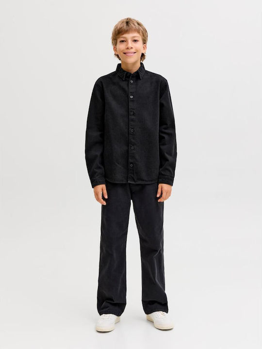 Kids Shirt Long Sleeve Denim Black