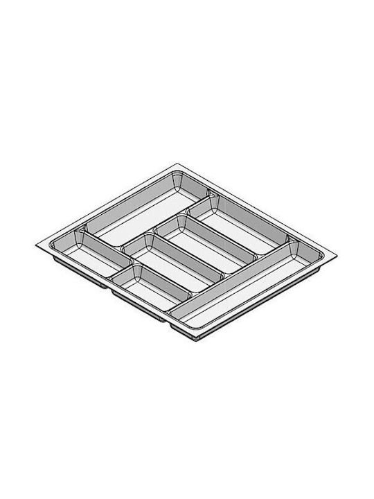 Agoform Tăvi Pentru Tacâmuri De Sertar Din Plastic 29x48cm Albă