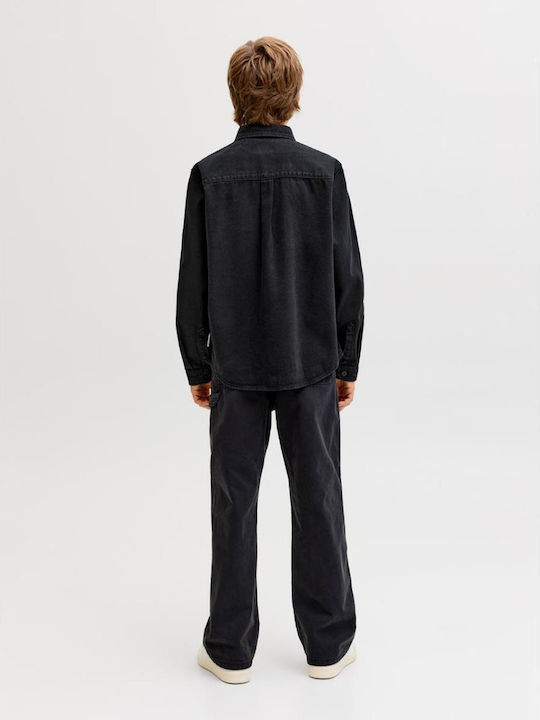 Kids Shirt Long Sleeve Denim Black
