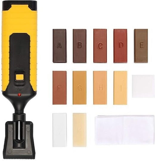 Kit De Reparare Mobilier Podea Zola Unealtă De Reparare 11 Blocuri De Ceară În Culori Diferite 2 Raclete Burete Țesătură Cutie De Depozitare