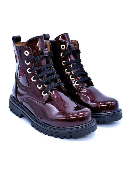 Anatomice Ghete Copii din Piele Burgundy