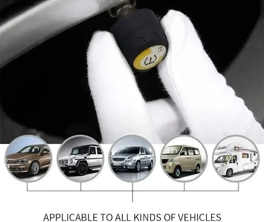 Tire Pressure Monitoring System Bluetooth 4 Sensors Tpms & 5 Alarm Functions