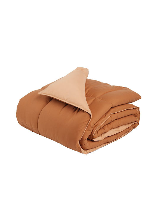 Das Home Πάπλωμα Υπέρδιπλο με Γέμιση Microfiber 220x240εκ. 9694 Happy Salmon, Teracotta 550 GSM 10.5 togs