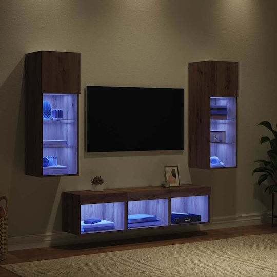 Living Room TV Unit with Lighting L60xW30xH30cm