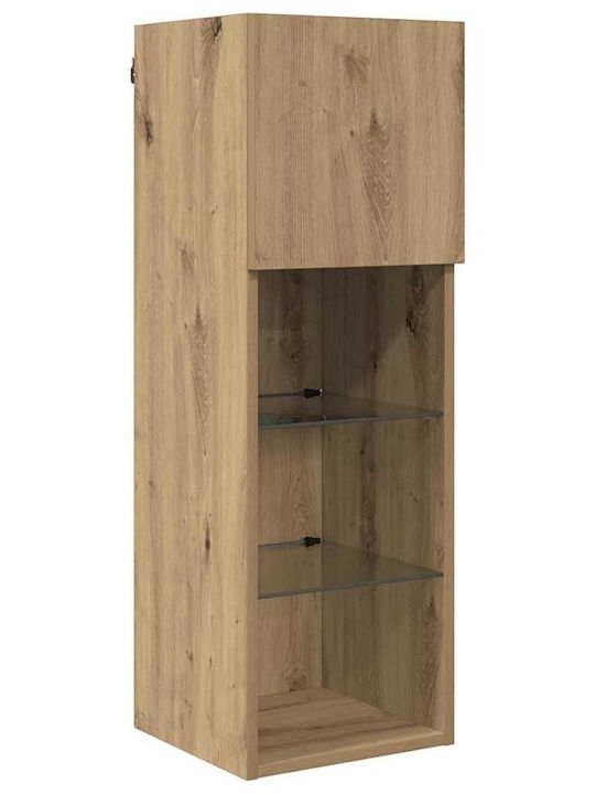 Wohnzimmer TV-Einheit Black Beech mit Beleuchtung L60xB30xH30cm
