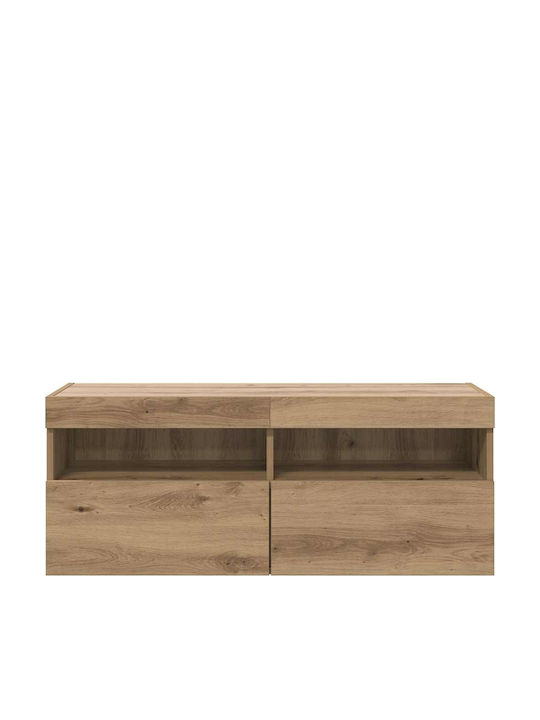 Wohnzimmer TV-Einheit Artisan Oak mit Beleuchtung L100xB30xH40cm