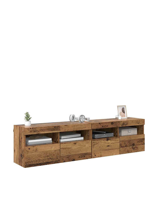 Wohnzimmer TV-Einheit Coffee mit Beleuchtung L80xB30xH40cm