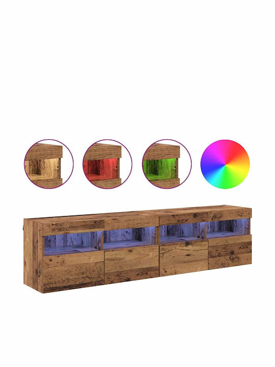 Wohnzimmer TV-Einheit Coffee mit Beleuchtung L80xB30xH40cm