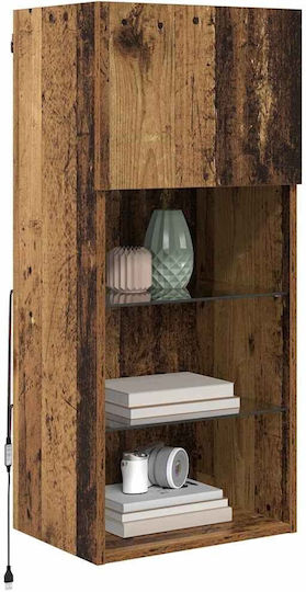 Living Room TV Unit with Lighting Coffee L40.5xW30xH90cm