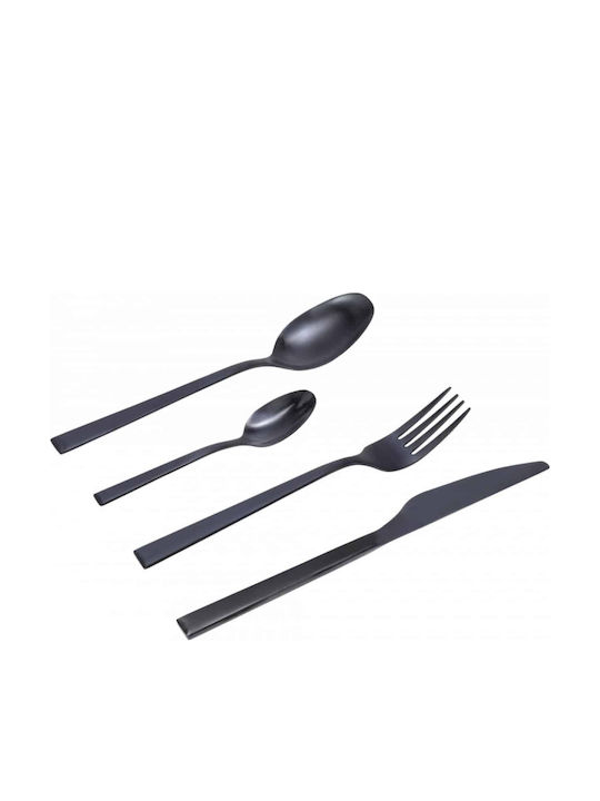 Cryspo Trio Durable Σετ Μαχαιροπίρουνα Ανοξείδωτα Μαύρα 30τμχ