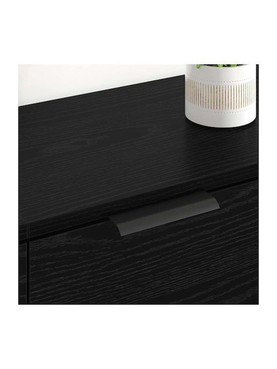 Sideboard Wooden with Drawers Black Beech 60x30x70cm
