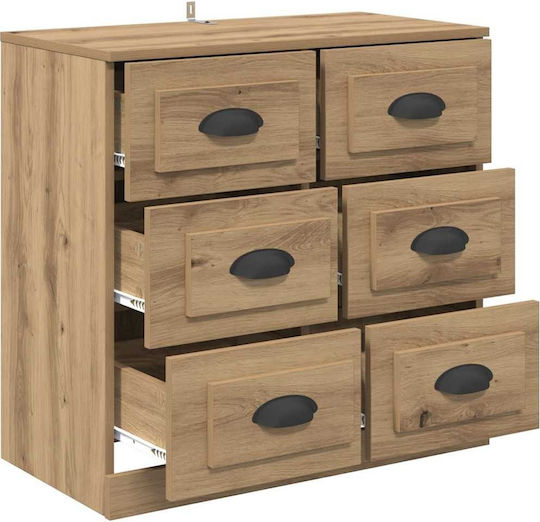 Мебели за съхранение дървен с чекмеджета Дъб Artisan 70x35.5x67.5см