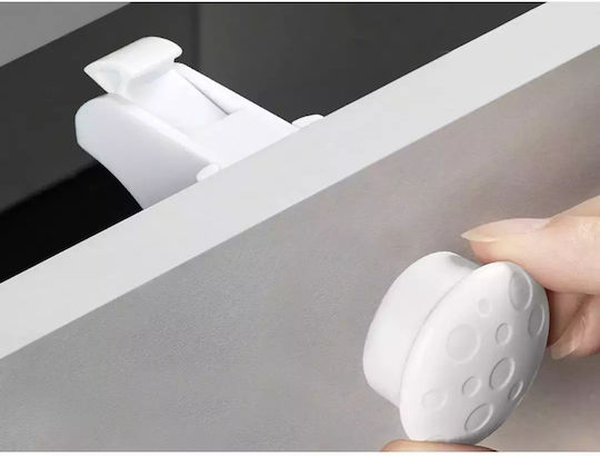 Verk Group Protecții pentru Dulapuri & Sertare cu magnet din Plastic în Culoare Alb 2.5x2.5cm 10buc