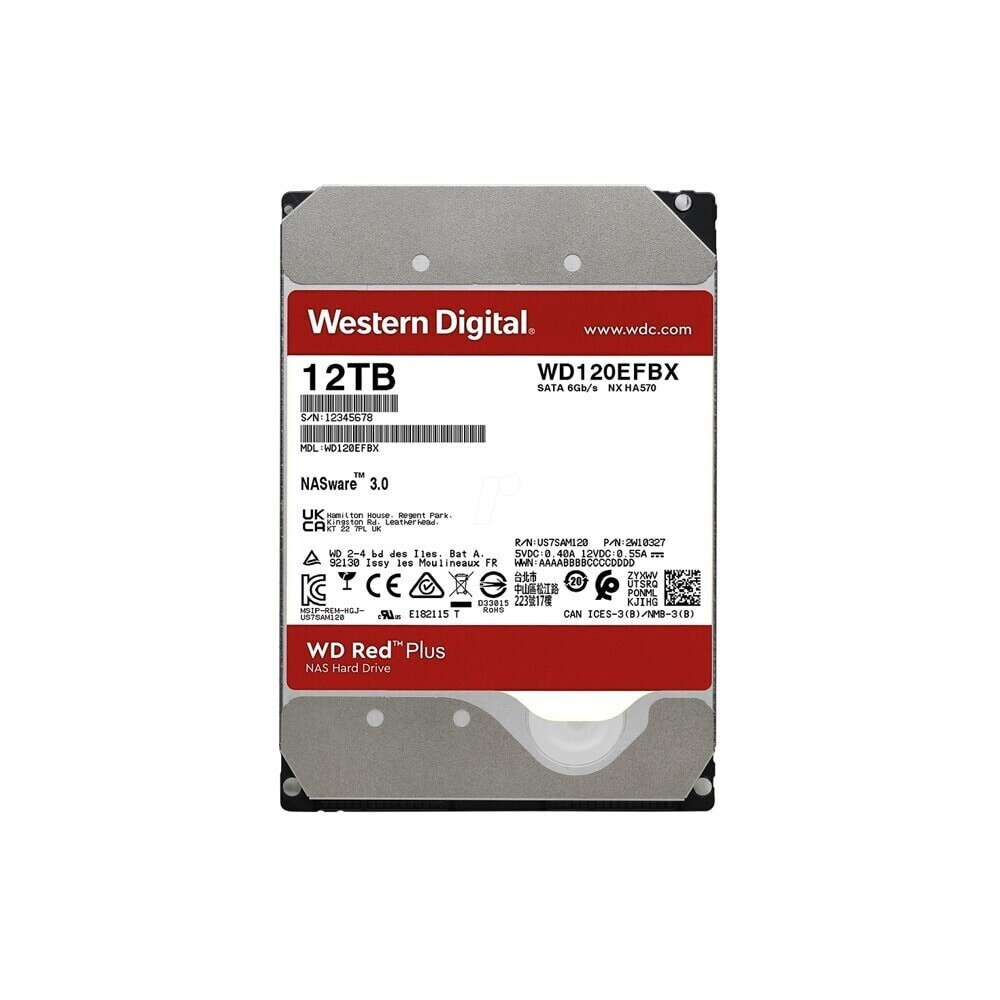 Western Digital Red Plus 12TB HDD Σκληρός Δίσκος 3.5