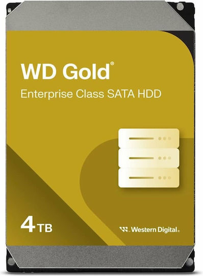Western Digital Gold 4TB HDD Hard Drive 3.5" SATA III 7200rpm with 256MB Cache for NAS / Server WD4004FRYZ