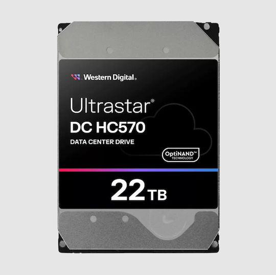 Western Digital Ultrastar DC HC570 22TB HDD Σκληρός Δίσκος 3.5" SATA III 7200rpm με 512MB Cache για Server 0F48155